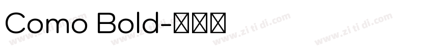 Como Bold字体转换